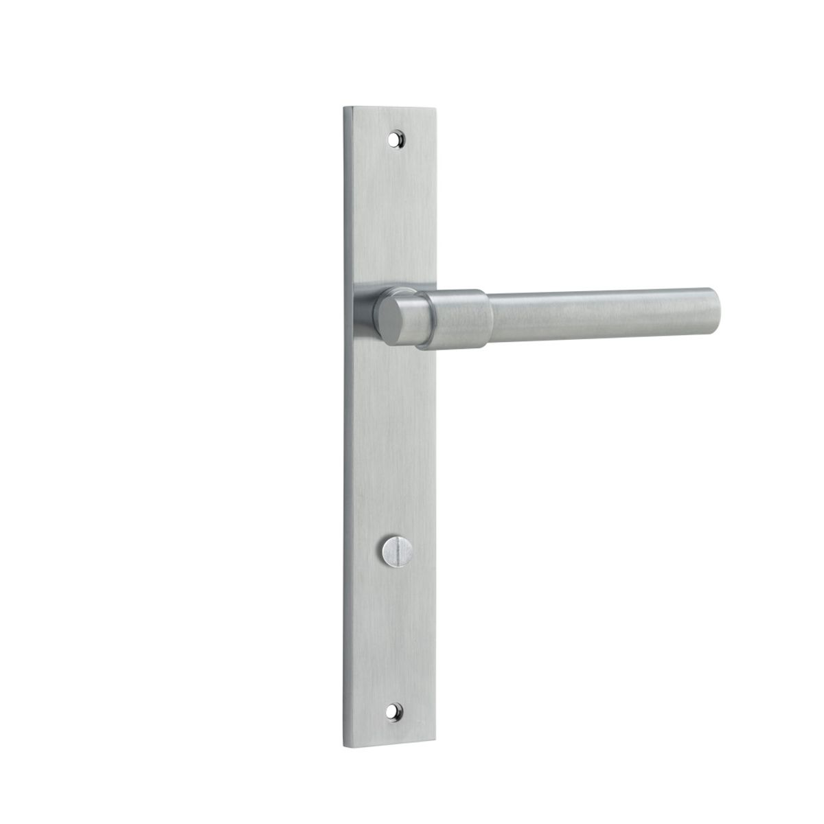 12396P85 - Helsinki Lever - Rectangular Backplate - Brushed Chrome - Privacy