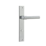 12396P85 - Helsinki Lever - Rectangular Backplate - Brushed Chrome - Privacy