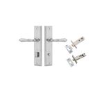 12236KPRIV60 - Sarlat Lever - Stepped Backplate Privacy Kit - Brushed Chrome - Privacy