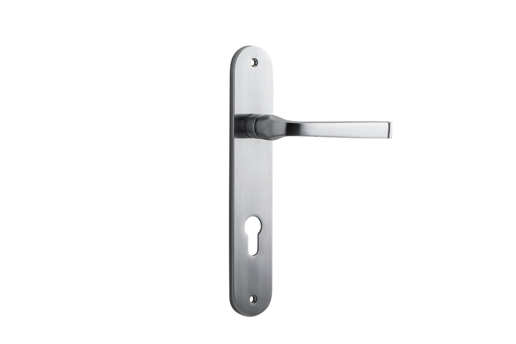 12232E85 - Annecy Lever - Oval Backplate - Brushed Chrome - Entrance