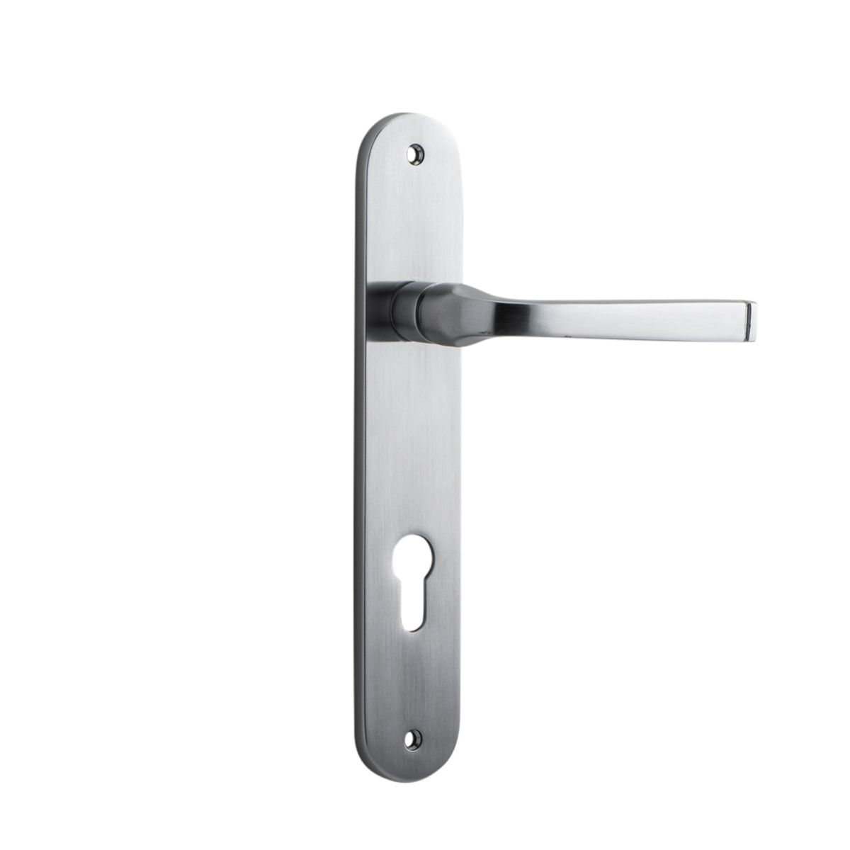 12232E85 - Annecy Lever - Oval Backplate - Brushed Chrome - Entrance