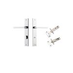 11702KPRIV60 - Baltimore Lever - Rectangular Backplate Privacy Kit with Privacy Turn - Polished Chrome - Privacy
