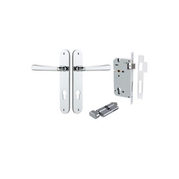 Copenhagen Lever - Oval Backplate Entrance Kit with High Security Lock