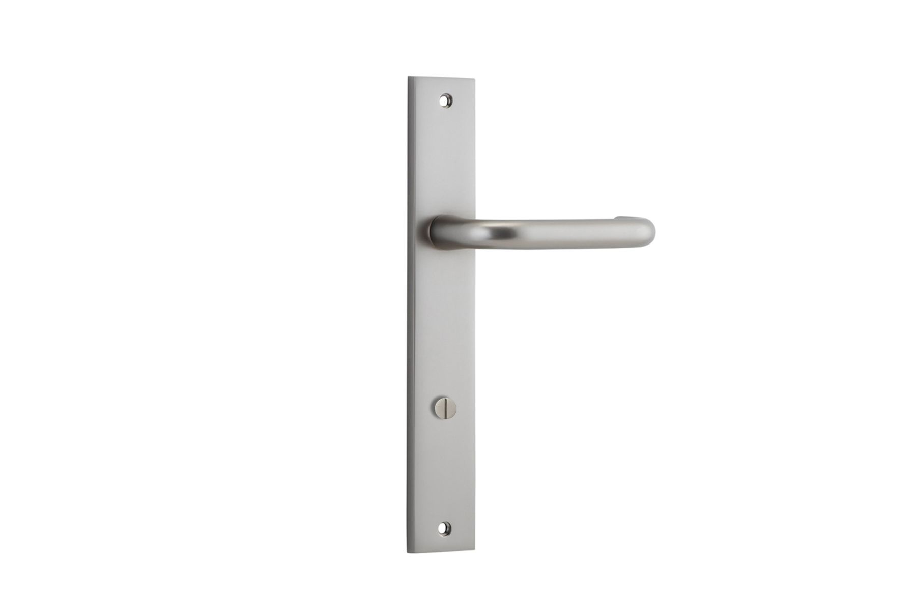 14844P85 - Oslo Lever - Rectangular Backplate - Satin Nickel - Privacy