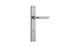 14844P85 - Oslo Lever - Rectangular Backplate - Satin Nickel - Privacy