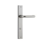 14844P85 - Oslo Lever - Rectangular Backplate - Satin Nickel - Privacy
