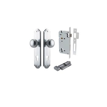 Paddington Knob - Shouldered Backplate Entrance Kit with High Security Lock
