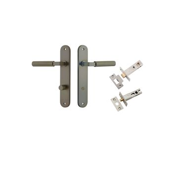 Brunswick Lever - Oval Backplate Privacy Kit