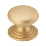 0579 - Sarlat Cupboard Knob - P32xD38mm - Brushed Brass