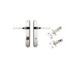 14232KPRIV60 - Annecy Lever - Oval Backplate Privacy Kit with Privacy Turn - Polished Nickel - Privacy