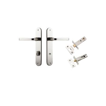 Annecy Lever - Oval Backplate Privacy Kit with Privacy Turn