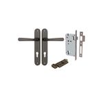 10876KENTR60KT - Copenhagen Lever - Oval Backplate Entrance Kit with High Security Lock - Signature Brass - Entrance