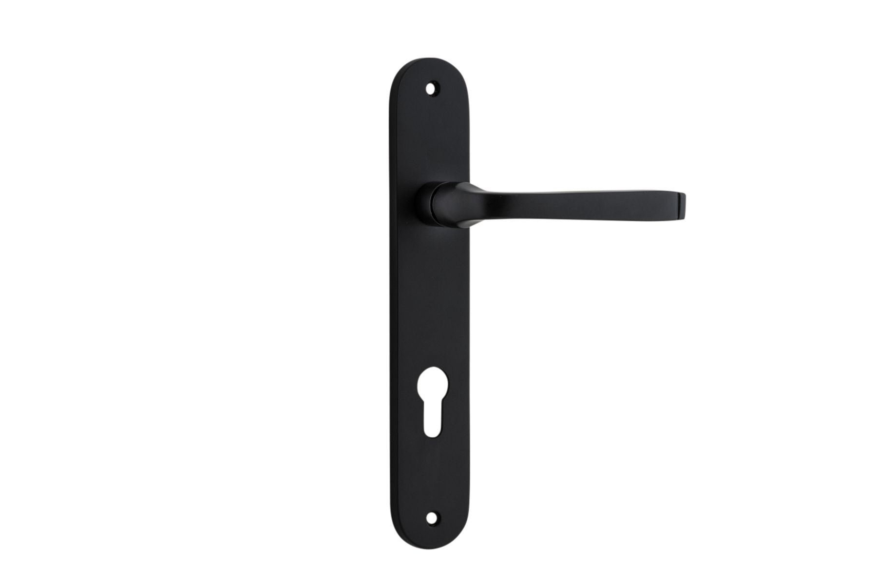 12732E85 - Annecy Lever - Oval Backplate - Matt Black - Entrance