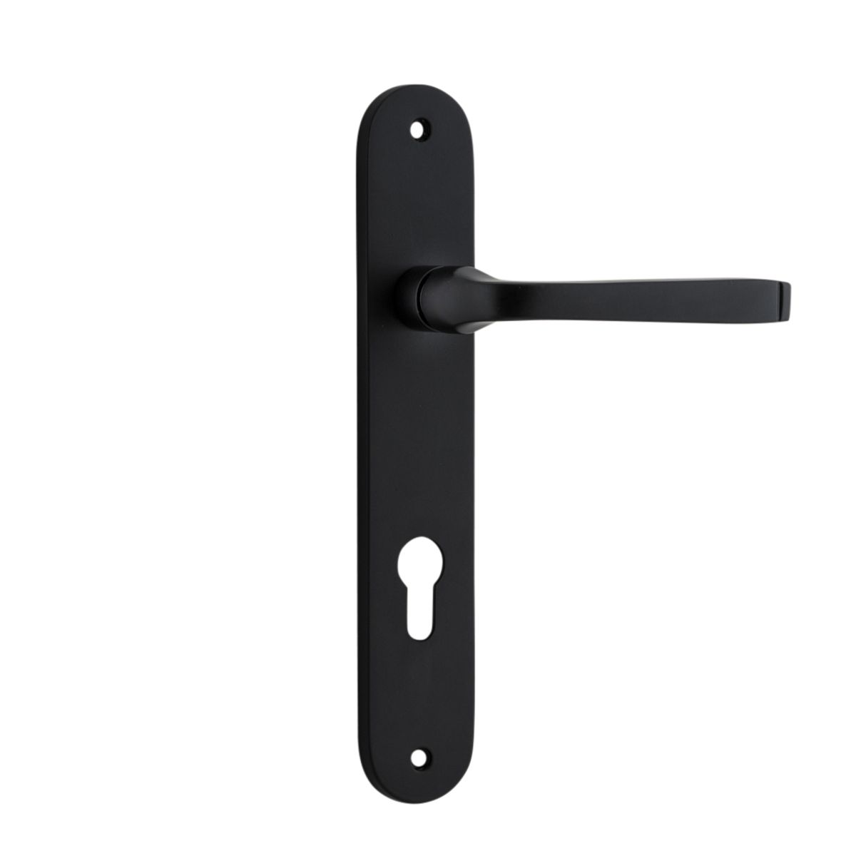 12732E85 - Annecy Lever - Oval Backplate - Matt Black - Entrance