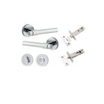 20624KPRIV60 - Helsinki Lever - Round Rose Privacy Kit with Separate Privacy Turn - Polished Chrome - Privacy