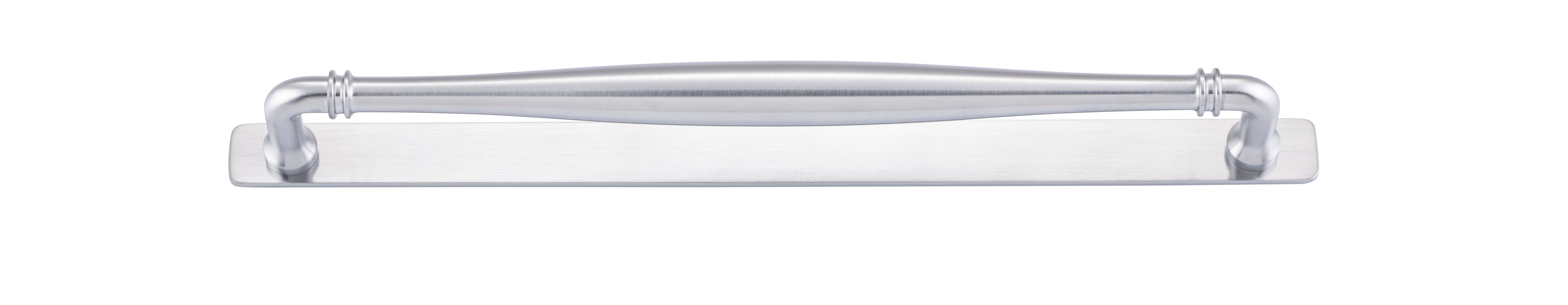 21095B - Sarlat Cabinet Pull with Backplate - CTC320mm - Brushed Chrome