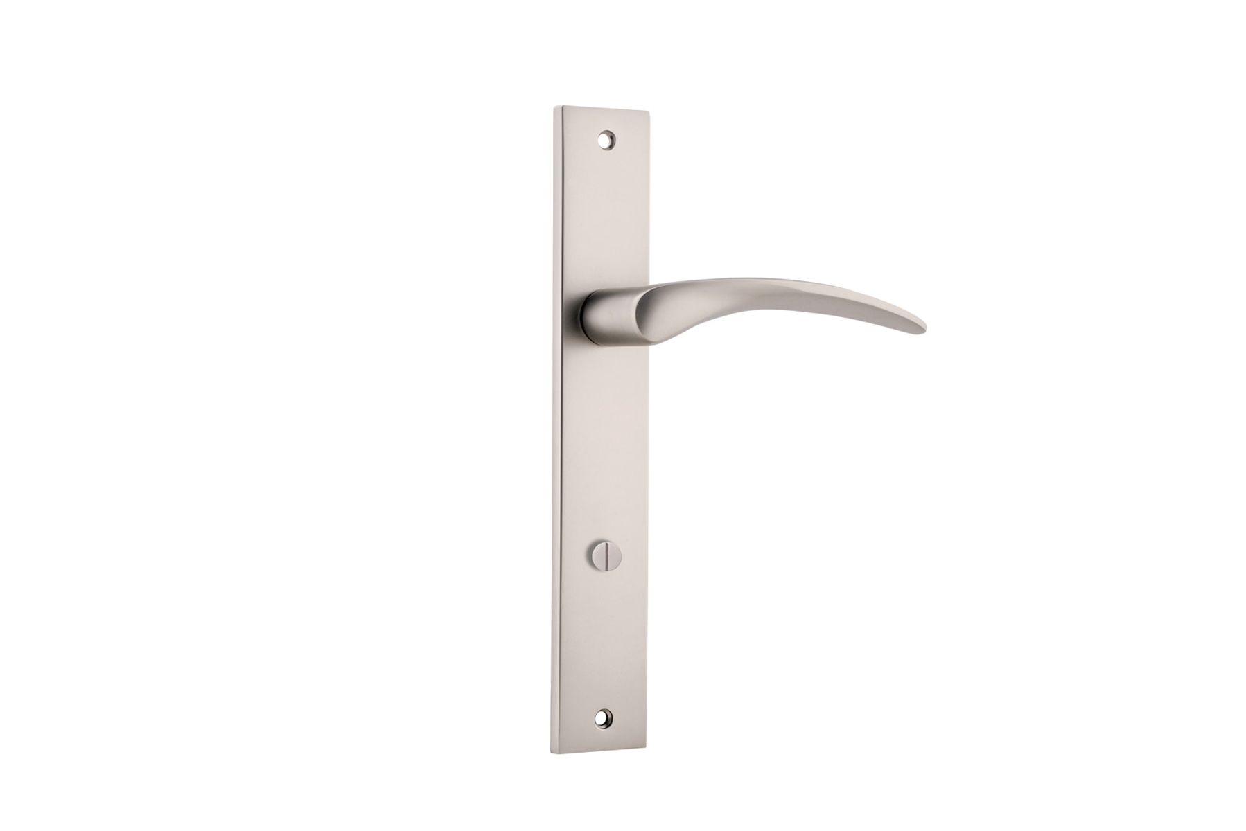 14704P85 - Oxford Lever - Rectangular Backplate - Satin Nickel - Privacy