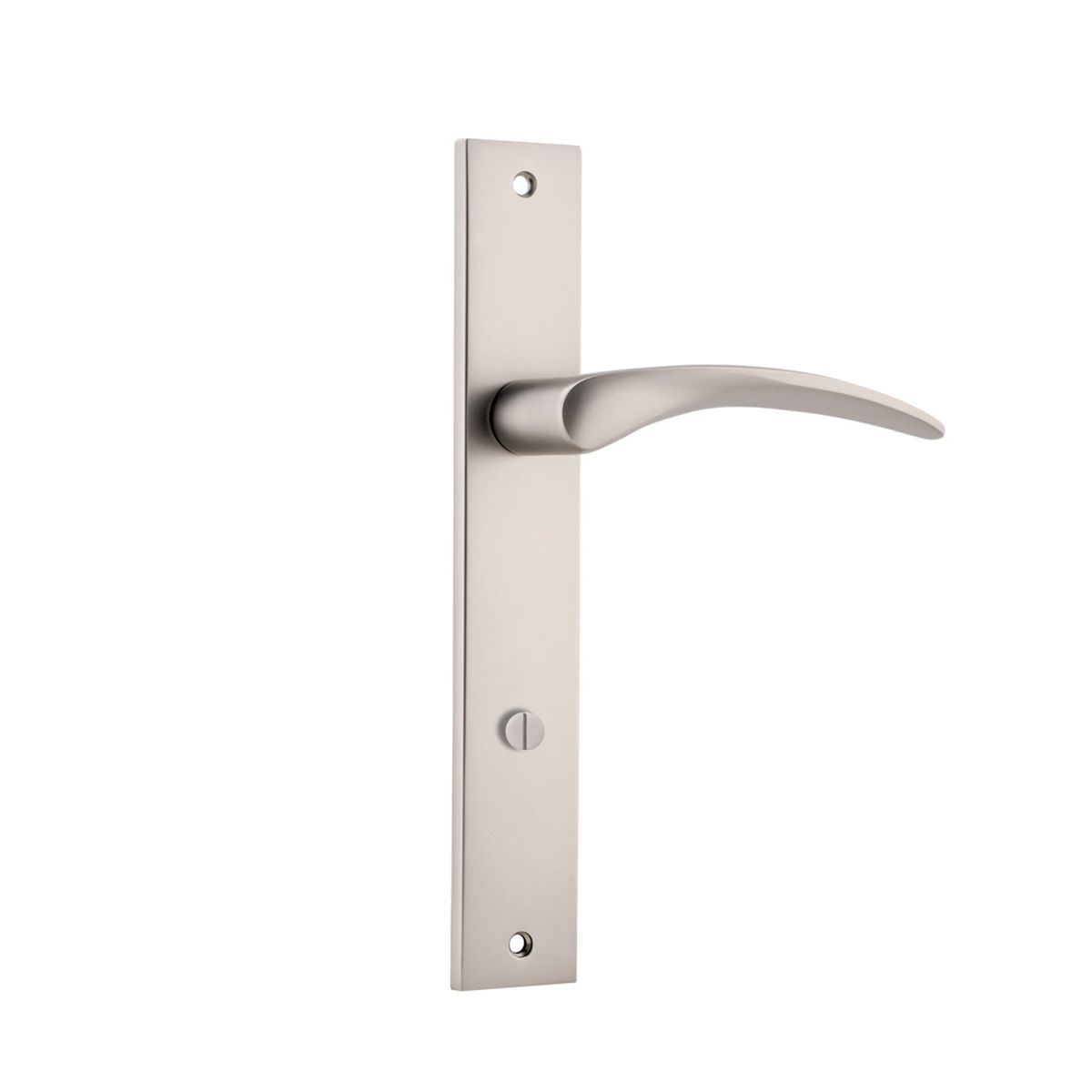14704P85 - Oxford Lever - Rectangular Backplate - Satin Nickel - Privacy