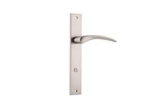 14704P85 - Oxford Lever - Rectangular Backplate - Satin Nickel - Privacy