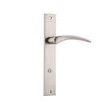 14704P85 - Oxford Lever - Rectangular Backplate - Satin Nickel - Privacy