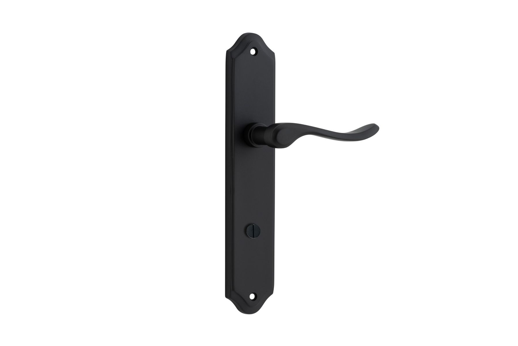 12922P85 - Stirling Lever - Shouldered Backplate - Matt Black - Privacy