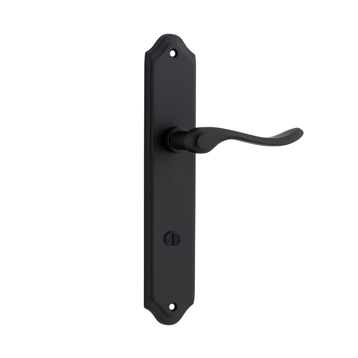 12922P85 - Stirling Lever - Shouldered Backplate - Matt Black - Privacy