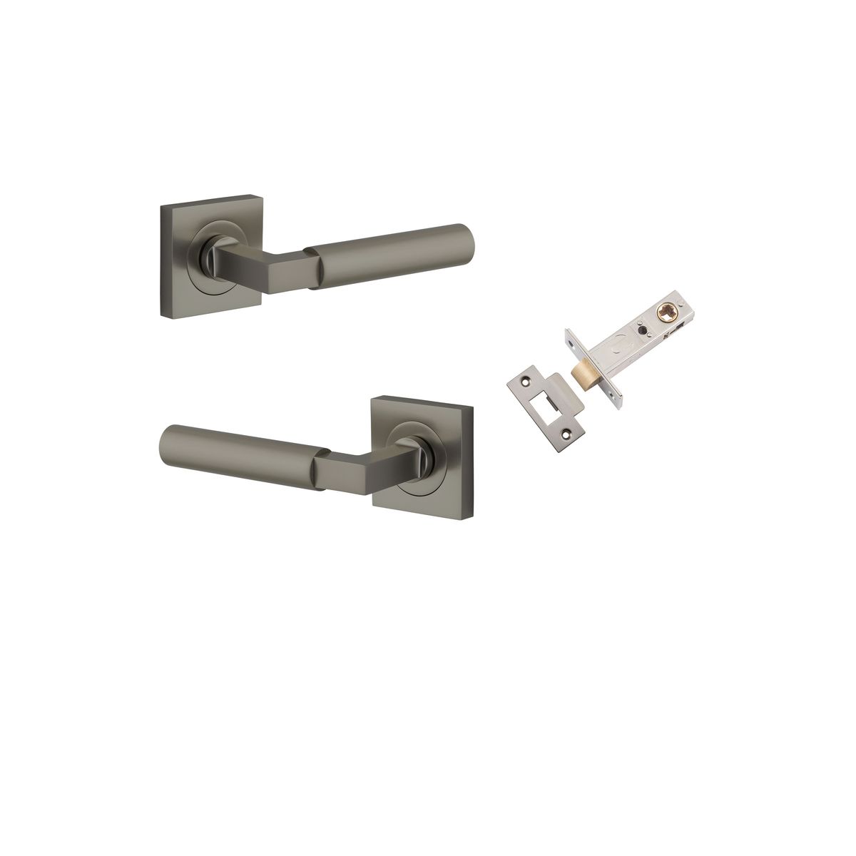 16873KPASS60 - Berlin Lever - Square Rose Passage Kit - Graphite PVD - Passage