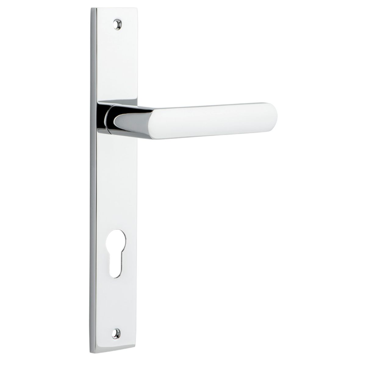 11860E85 - Osaka Lever - Rectangular Backplate - Polished Chrome - Entrance
