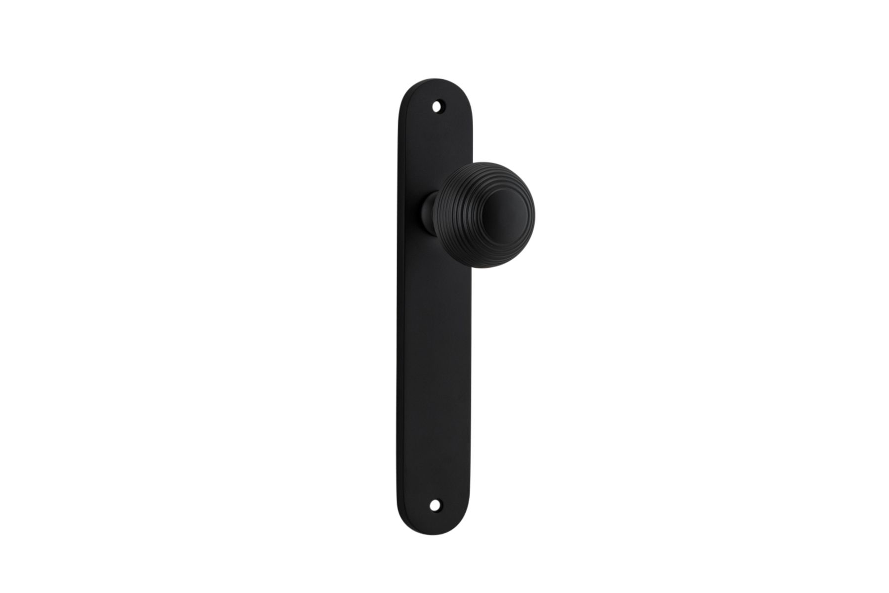 12836 - Guildford Knob - Oval Backplate - Matt Black - Passage