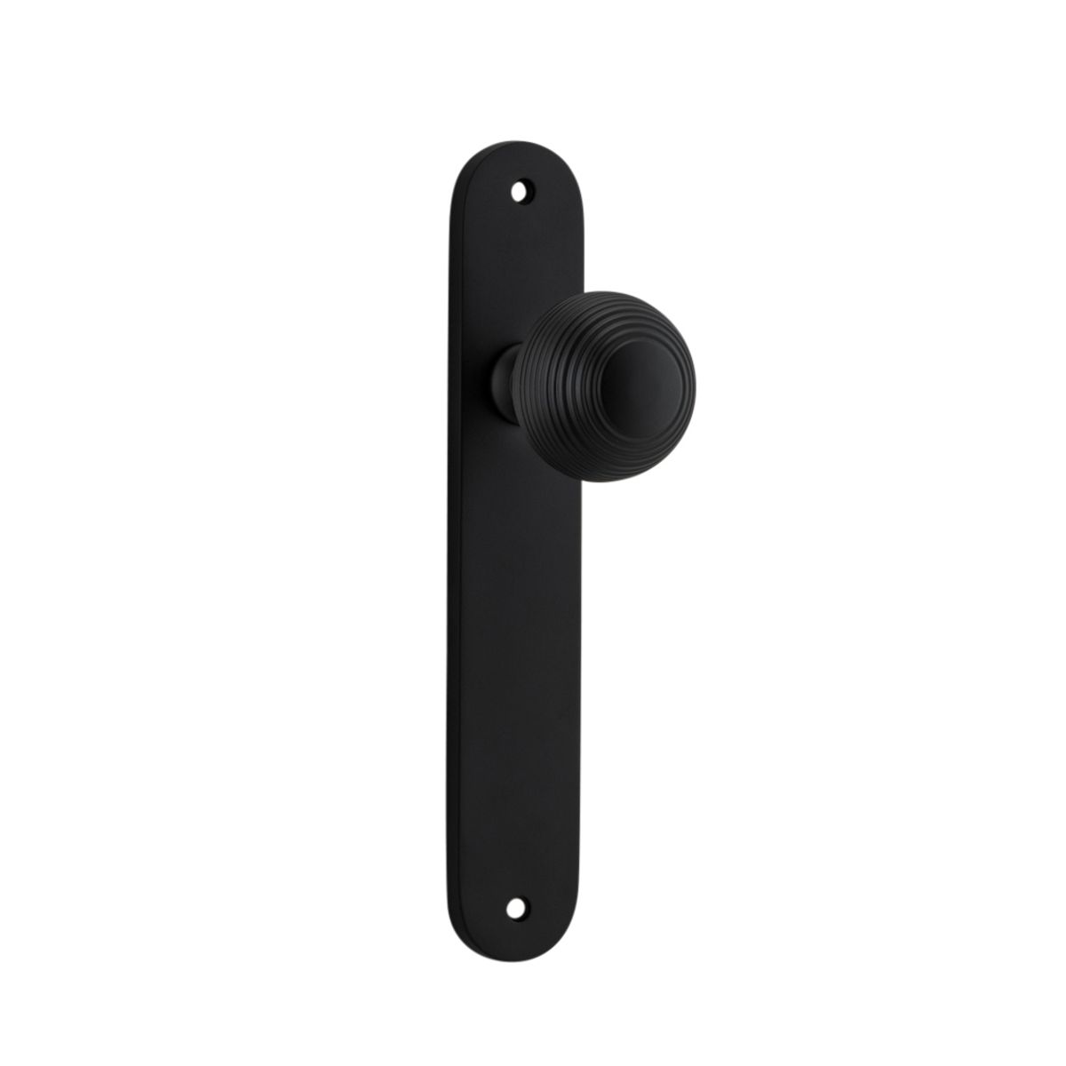 12836 - Guildford Knob - Oval Backplate - Matt Black - Passage