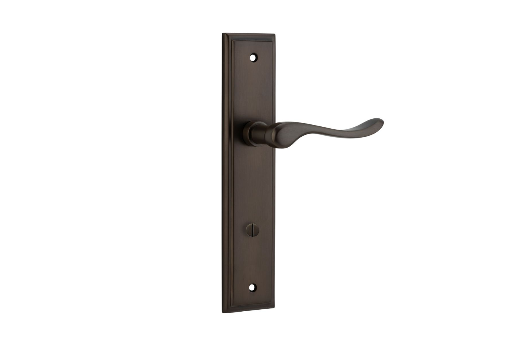 10926P85 - Stirling Lever - Stepped Backplate - Signature Brass - Privacy