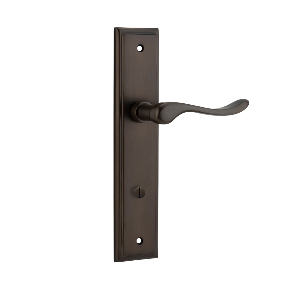 10926P85 - Stirling Lever - Stepped Backplate - Signature Brass - Privacy