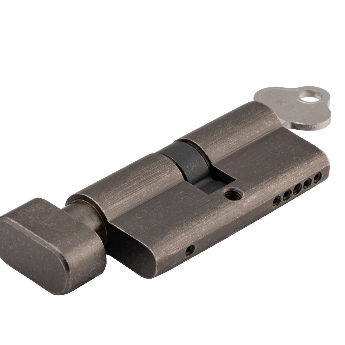 21617 - Euro Cylinder Key/Thumb 5 Pin - Distressed Nickel - Entrance