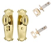 Bungalow Door Knob - Long Backplate Privacy Set