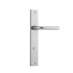 12344P85 - Oslo Lever - Rectangular Backplate - Brushed Chrome - Privacy