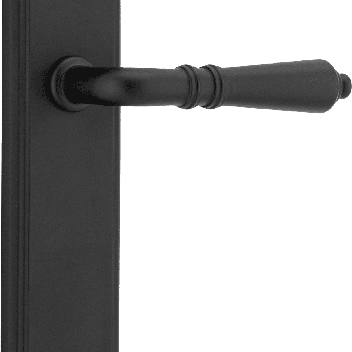 12736 - Sarlat Lever - Stepped Backplate - Matt Black - Passage