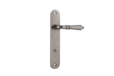 13724P85 - Sarlat Lever - Oval Backplate - Distressed Nickel - Privacy