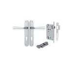 12376KENTR60KT - Copenhagen Lever - Oval Backplate Entrance Kit with High Security Lock - Brushed Chrome - Entrance