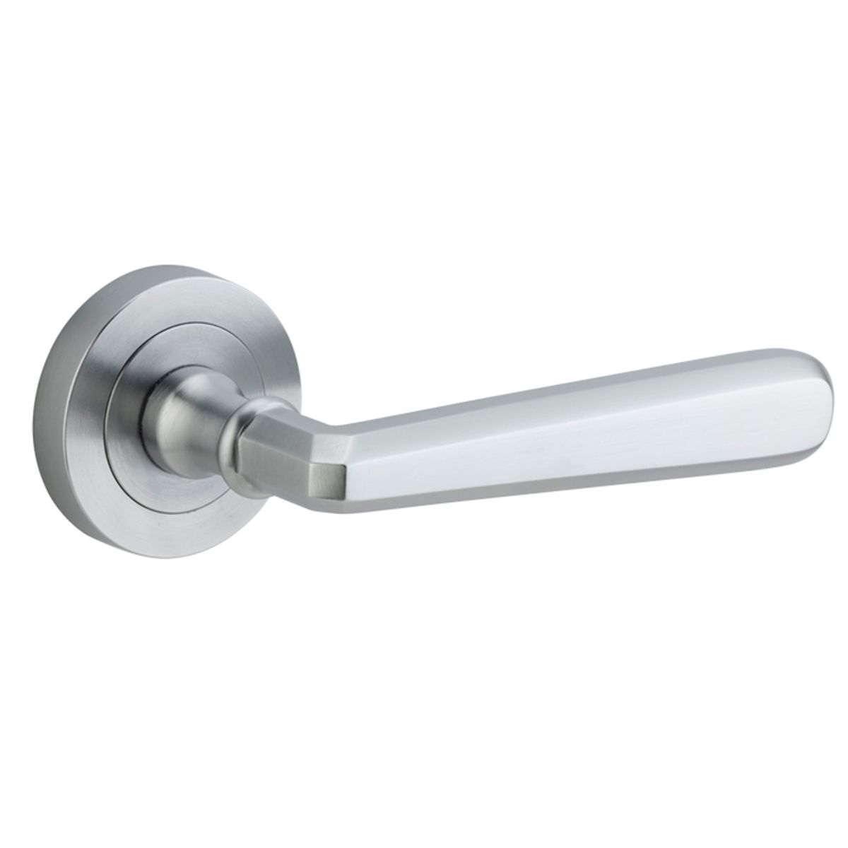 20805 - Copenhagen Lever - Round Rose - Brushed Chrome - Passage