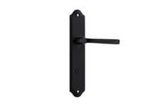 12720P85 - Annecy Lever - Shouldered Backplate - Matt Black - Privacy