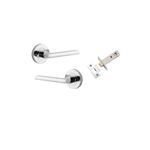9214KIBPRIV60 - Baltimore Lever - Round Rose (Inbuilt Privacy) - Polished Chrome - Privacy