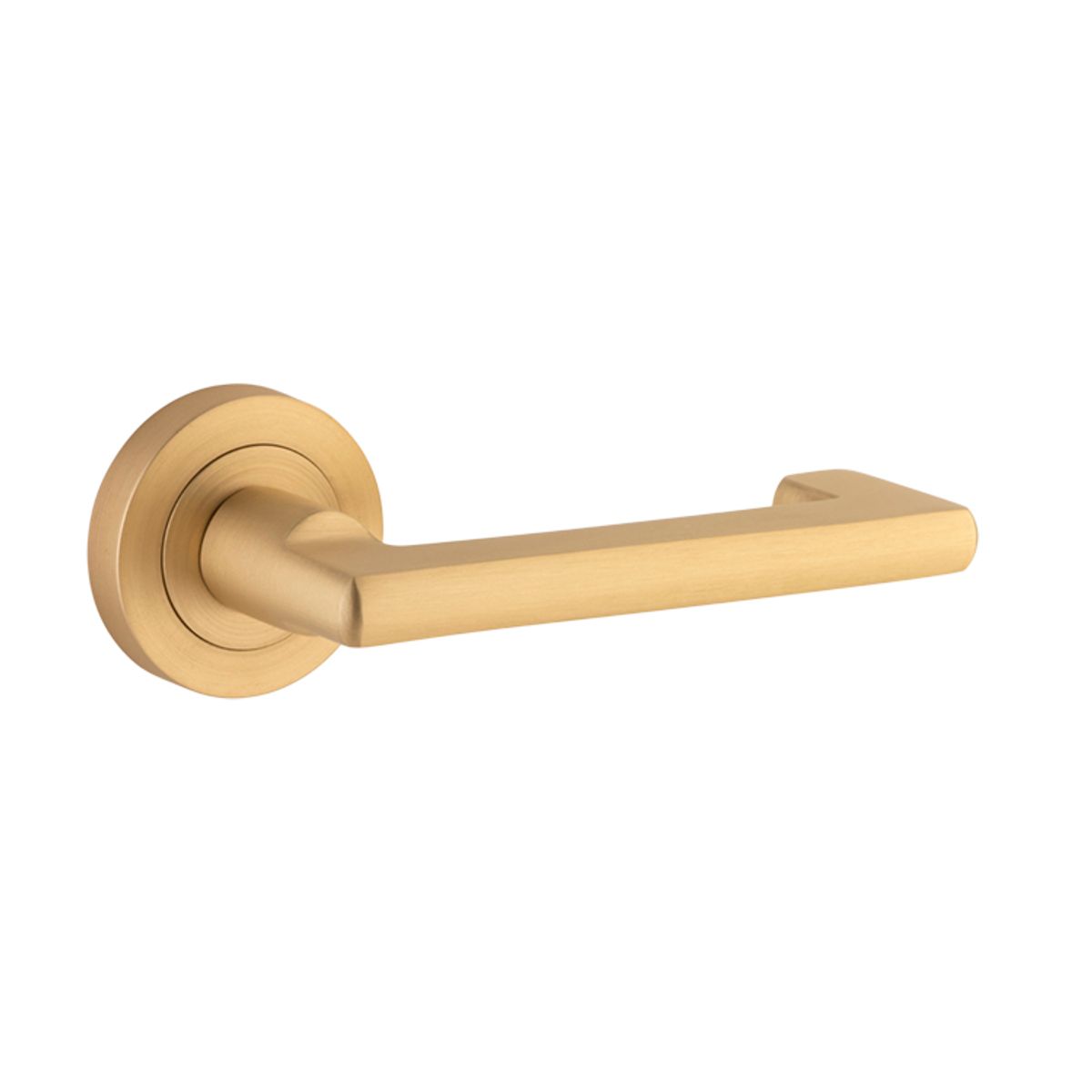 20786 - Baltimore Return Lever - Round Rose - Brushed Brass - Passage