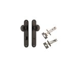 10832KPRIV60 - Paddington Knob - Oval Backplate Privacy Kit with Privacy Turn - Signature Brass - Privacy