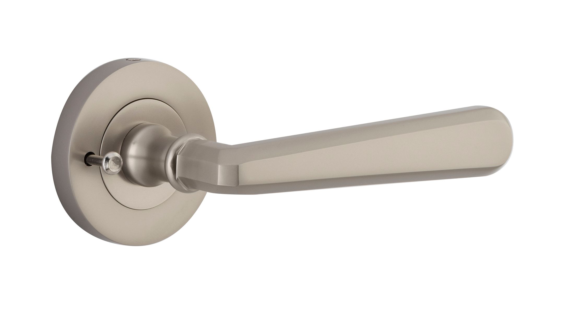 20809KIBPRIV60 - Copenhagen Lever - Round Rose (Inbuilt Privacy) - Satin Nickel - Privacy