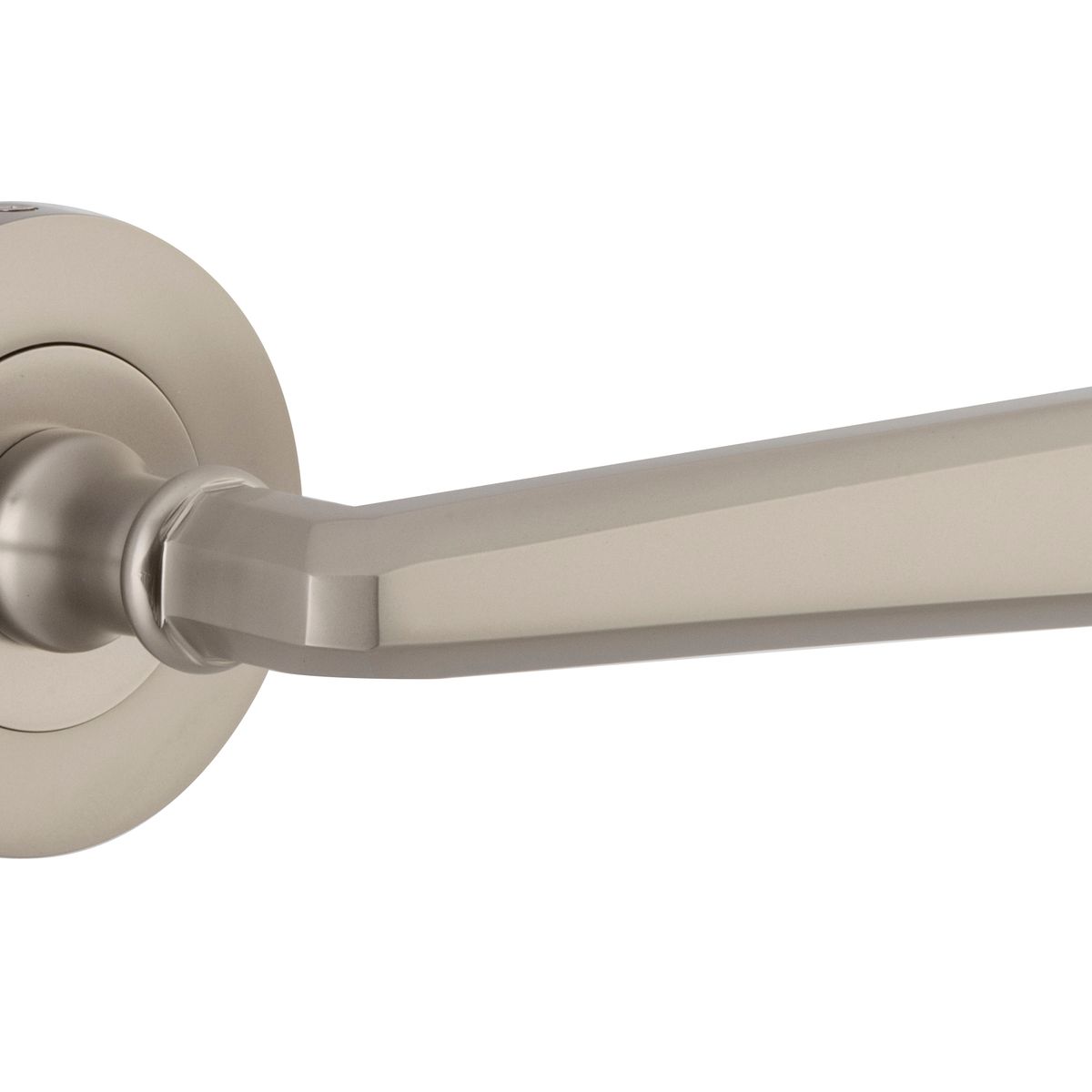 20809KIBPRIV60 - Copenhagen Lever - Round Rose (Inbuilt Privacy) - Satin Nickel - Privacy