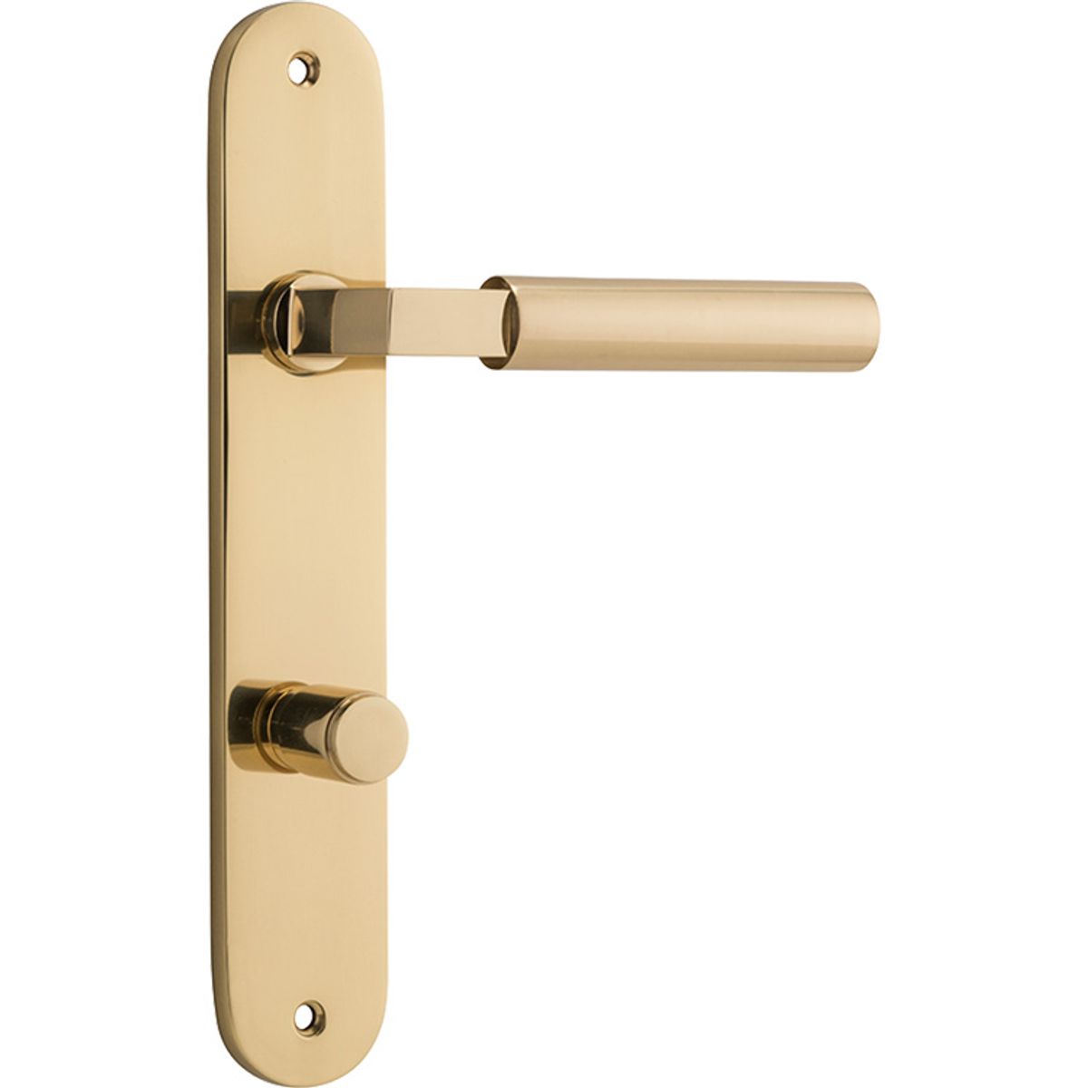 10266P85 - Berlin Lever - Oval Backplate - Polished Brass - Privacy