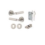 0359KENTR60KK - Brunswick Lever - Round Rose Entrance Kit with High Security Lock - Satin Nickel - Entrance