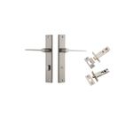14754KPRIV60 - Como Lever - Rectangular Backplate Privacy Kit - Satin Nickel - Privacy