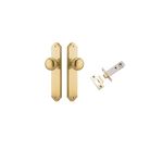 15328KPASS60 - Cambridge Knob - Shouldered Backplate Passage Kit - Brushed Brass - Passage