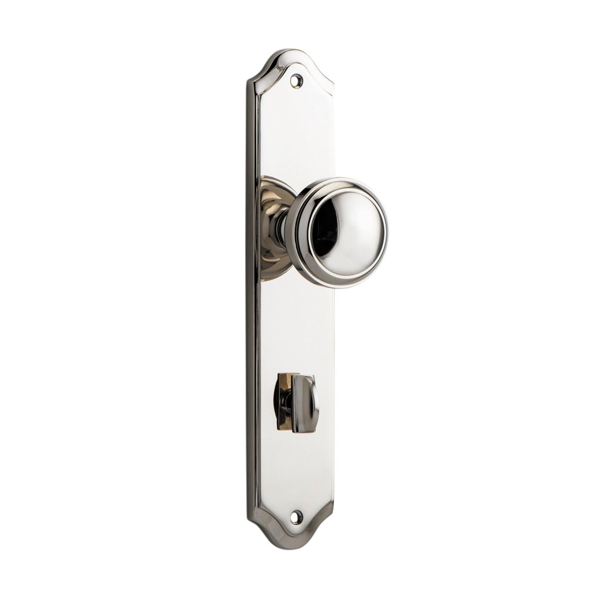 14326P85 - Paddington Knob - Shouldered Backplate - Polished Nickel - Privacy